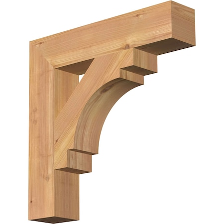 Ekena Millwork Merced Block Smooth Bracket, Western Red Cedar, 3 1/2"W x 18"D x 18"H BKT04X18X18MRC05SWR